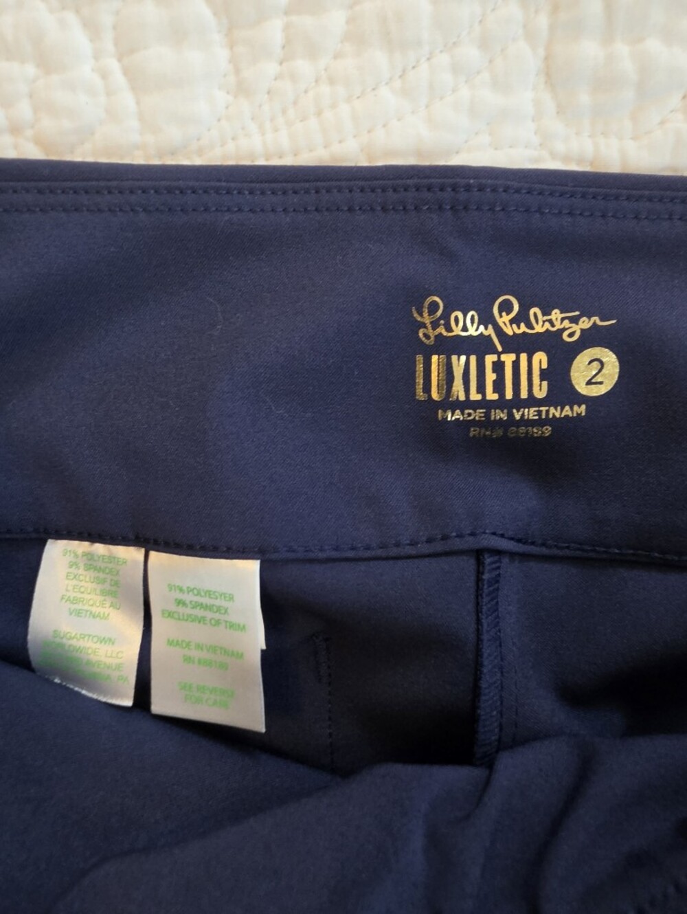LILLY PULITZER UPF 50+ Luxletic Corso Pant In True Navy - Picture 6 of 13